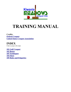 training manual - Swartz Creek Kiwanis