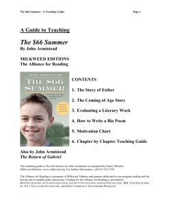 Reader`s Guide - Milkweed Editions
