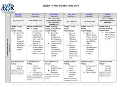 English IV Year-in-Detail 2015-2016