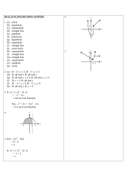 1. (a) circle (b) hyperbola (c) exponential (d) straight line (e