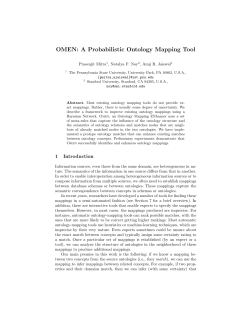 OMEN: A Probabilistic Ontology Mapping Tool