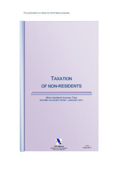 Non-residents Taxation (income accrued since