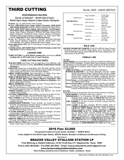 third cutting - Brazos Valley Stallion Station, LP