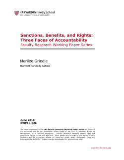 Sanctions, Benefits, and Rights: Three Faces of Accountability