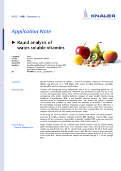 Rapid analysis of water-soluble vitamins
