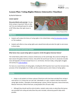 Lesson Plan: Voting Rights History (Interactive Timeline)
