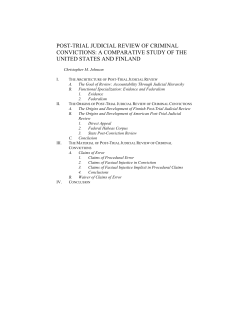 post-trial judicial review of criminal convictions