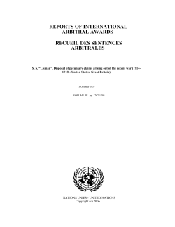 S. S. &ldquo;Lisman&rdquo;. Disposal of pecuniary claims arising out of the recent