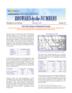 The First Census of Broward County