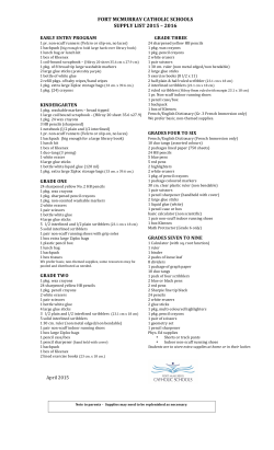 fort mcmurray catholic schools supply list 2015 &ndash; 2016