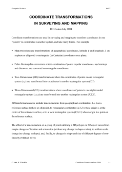 coordinate transformations in surveying