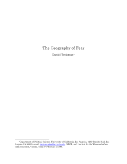 The Geography of Fear - UCLA Division of Social Sciences