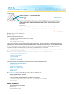 Health Information Technology Specialist Employment