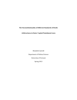 The Unconstitutionality of Different Standards of Death