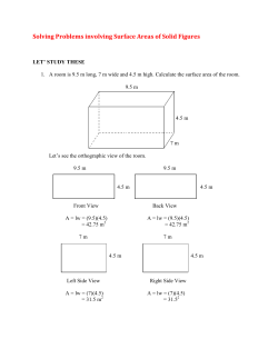 Solving Problems involving Surface Areas of Solid