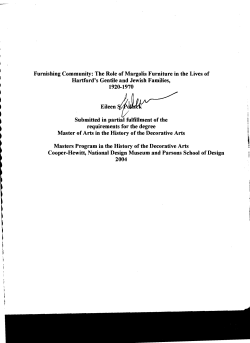 Furnishing Community: The Role of Margolis Furniture in the Lives