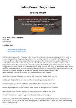 Julius Caesar: Tragic Hero
