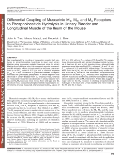 Differential Coupling of Muscarinic M1 , M2 , and M3 Receptors to
