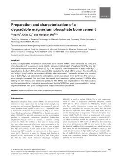 Preparation and characterization of a degradable