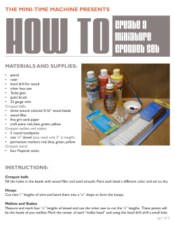 How ToCreate a miniature croquet set
