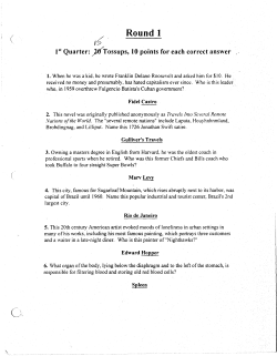 IS ` Round 1 - High School Quizbowl Packet Archive