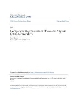 Comparative Representations of Vermont Migrant Latino Farmworkers