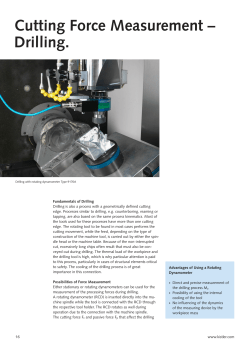 Brochure, Cutting Force Measurement