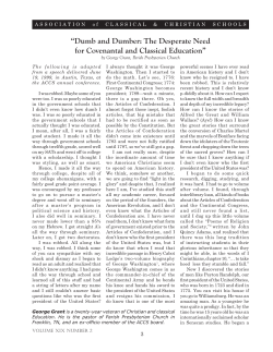 Dumb and Dumber G Grant 2012 - Association of Classical Christian