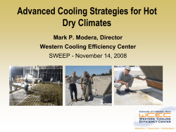 Advanced Cooling Strategies for Hot Dry Climates