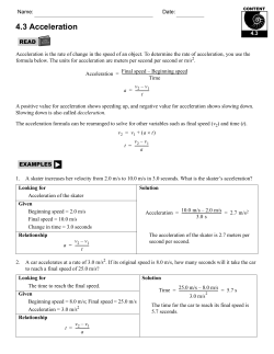 4.3 Acceleration