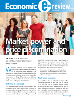 Market power and price discrimination