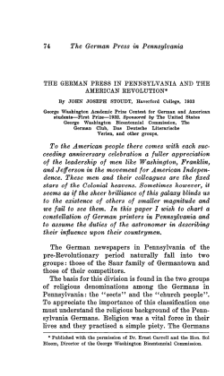 74 The German Press in Pennsylvania To the American people