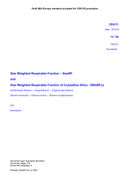 Size Weighted Respirable Fraction &ndash; SweRF and Size Weighted