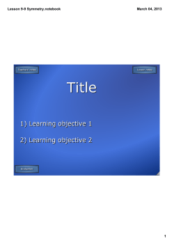 Lesson 9-9 Symmetry.notebook