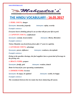the hindu vocabulary - 16.05.2017