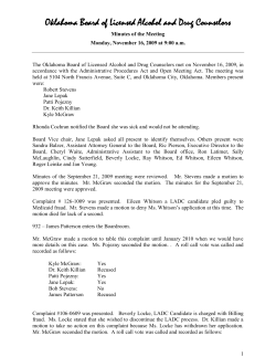 Oklahoma Board of Licensed Alcohol and Drug Counselors