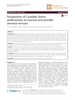 Perspectives of Canadian fitness professionals on exercise and