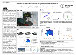 Outlet-glacier flow dynamics estimation combining