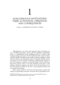 Nonconscious motivations: Their activation, operation