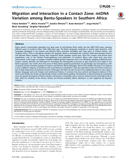 Migration and Interaction in a Contact Zone: mtDNA