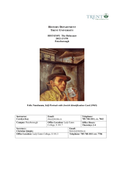 The Holocaust - Trent University