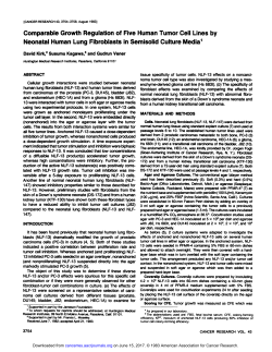 Comparable Growth Regulation of Five Human