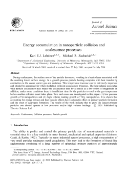Energy accumulation in nanoparticle collision and