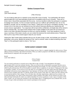 Sample Consent Language