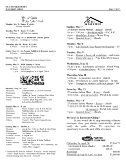 Bulletin May 7 - St. Caspar Catholic Church
