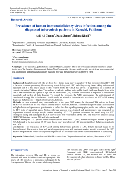 Prevalence of human immunodeficiency virus infection among the