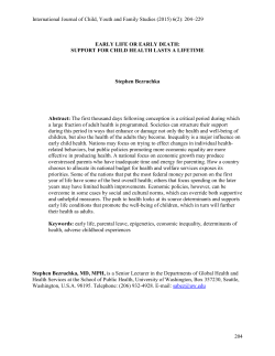 Early life or early death: Support for child health