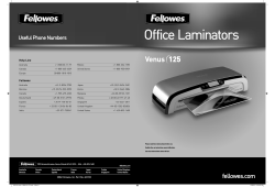 Office Laminators - Fellowes Canada Ltd.