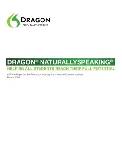 Dragon&reg; naturallySpeaking - Speech Recognition Solutions