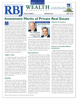 Investment Merits of Private Real Estate.